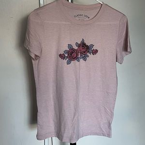 Pink floral tee